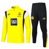 23/24 Borussia Dortmund Yellow Soccer Training Suit Sweatshirt + Pants Mens