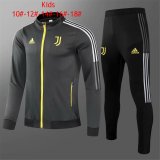 21/22 Juventus Grey Soccer Training Suit(Jacket + Pants) Kids