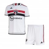 23/24 Sao Paulo FC Home Soccer Jersey + Shorts Kids