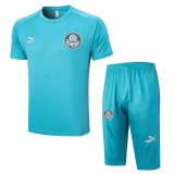 23/24 Palmeiras Light Blue Soccer Training Suit Jersey + Short Mens