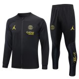 23/24 PSG x Jordan Black Soccer Training Suit Jacket + Pants Mens