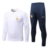 22/23 France White Soccer Training Suit Mens