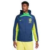 2022 Brazil Waterproof Navy All Weather Windrunner Soccer Jacket Mens