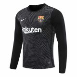 2020-21 Barcelona Goalkeeper Black Long Sleeve Man Soccer Jersey