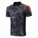 2020-21 Juventus UCL Black Texture Man Soccer Polo Jersey