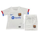 23/24 Barcelona Away Soccer Jersey + Shorts Kids