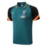 21/22 Liverpool Green Soccer Polo Jersey Mens