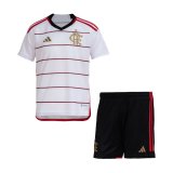 23/24 Flamengo Away Soccer Jersey + Shorts Kids
