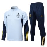 2022 Spain Light Blue Soccer Training Suit Mens