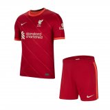 21/22 Liverpool Home Soccer Jersey + Short Kids