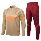 21/22 Liverpool Gold Soccer Traning Suit Mens