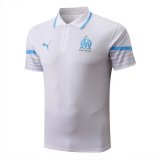 22/23 Olympique Marseille White Soccer Polo Jersey Mens