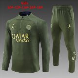 23/24 PSG x Jordan Green Soccer Training Suit Kids