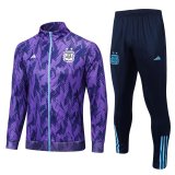 2022 Argentina Purple Soccer Training Suit Jacket + Pants Mens