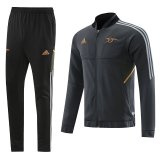 22/23 Arsenal Gray Soccer Training Suit Jacket + Pants Mens