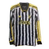 (Long Sleeve) 23/24 Juventus Home Soccer Jersey Mens