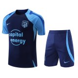 22/23 Atletico Madrid Royal Soccer Jersey + Shorts Mens