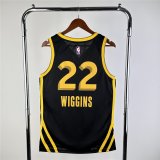 (WIGGINS - 22) 23/24 Golden State Warriors Black Swingman Jersey - City Edition Mens