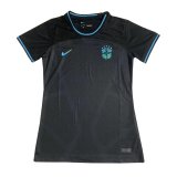 (Special Edition) 2022 Brazil Black - Shiny Blue Logo Soccer Jersey Womens