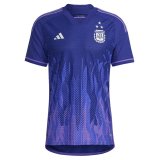 (Player Version) 2023 Argentina 3-Star Away World Cup Champions Soccer Jersey Mens