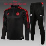 21/22 Bayern Munich Black Soccer Training Suit Kids