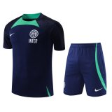 22/23 Inter Milan Royal Soccer Jersey + Shorts Mens