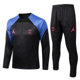 22/23 PSG x Jordan Black 3D Print Soccer Training Suit Mens