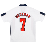 (Retro Beckham #7) 1998 England Home Soccer Jersey Mens
