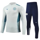 21/22 Manchester City Light Grey Soccer Training Suit Mens