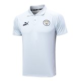 23/24 Manchester City Light Grey Soccer Polo Jersey Mens
