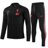 21/22 Liverpool Black Stripes Soccer Traning Suit (Jacket + Pants) Mens
