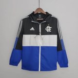 22/23 Flamengo Black&White&Blue Soccer Windrunner Jacket Mens