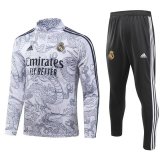 23/24 Real Madrid White Dragon Soccer Training Suit Mens