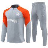 23/24 Inter Milan Grey Soccer Training Suit Mens