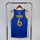 (YOUNG - 6) 23/24 Golden State Warriors Royal Swingman Jersey - Icon Edition Mens