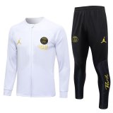 23/24 PSG x Jordan White Soccer Training Suit Jacket + Pants Mens