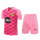 20/21 Borussia Dortmund Goalkeeper Pink Man Soccer Jersey + Shorts Set