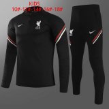 21/22 Liverpool Black Soccer Traning Suit Kids
