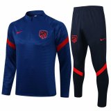 21/22 Atletico Madrid Blue Soccer Training Suit Mens