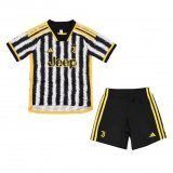 23/24 Juventus Home Soccer Jersey + Shorts Kids