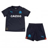 22/23 Olympique Marseille Away Soccer Jersey + Shorts Kids