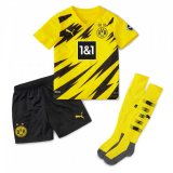 20/21 Borussia Dortmund Home Yellow Kids Soccer Kit(Jersey+Short+Socks)
