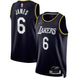 Los Angeles Lakers 2022 Black MVP Swingman Jersey - Select Series Man (JAMES #6)