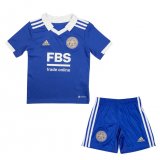 22/23 Leicester City Home Soccer Jersey + Shorts Kids