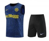 23/24 Inter Milan Royal Blue Soccer Training Suit Singlet + Short Mens