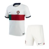 2022 Portugal Away Soccer Jersey + Shorts Kids