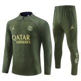 23/24 PSG x Jordan Green Soccer Training Suit Mens