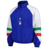 (Half-Zip Icon) 2023 Italy Blue All Weather Windrunner Soccer Jacket Mens
