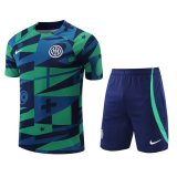 22/23 Inter Milan Green Soccer Jersey + Shorts Mens