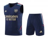 23/24 Arsenal Royal Soccer Training Suit Singlet + Short Mens